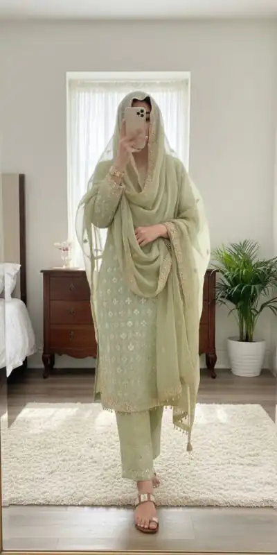 ZSR 3158 Pista in Organza Silk Lace Work & Embroidery Work Salwar Suit . Get it for ₹2399. Delivery 4-6 Working Days. Shop now. | Jump Suits, Tops & Bottoms, Track Suits, Trendy Wear, Salwar suit, Designer Suits, Casual Suits, Creative suits, Palazzo Suits, Party Wear Suits, Patiala Suits, Straight Suits