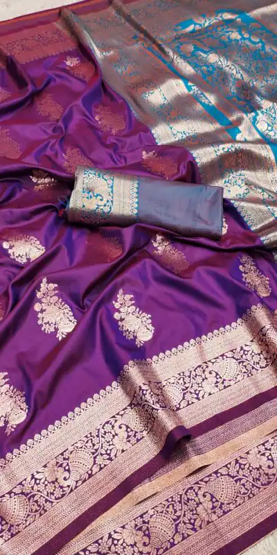 MB 1027 Purple in Banarasi Silk Zari Work & Lace Work Saree . Available at ₹1999 only. Delivery 4-6 Working Days. Shop now. | Sarees, Bollywood Sarees, Creative Sarees, Designer Sarees, Embroidered Sarees, Ethnic Saree, Modern Digital sarees, Party Wear Sarees
