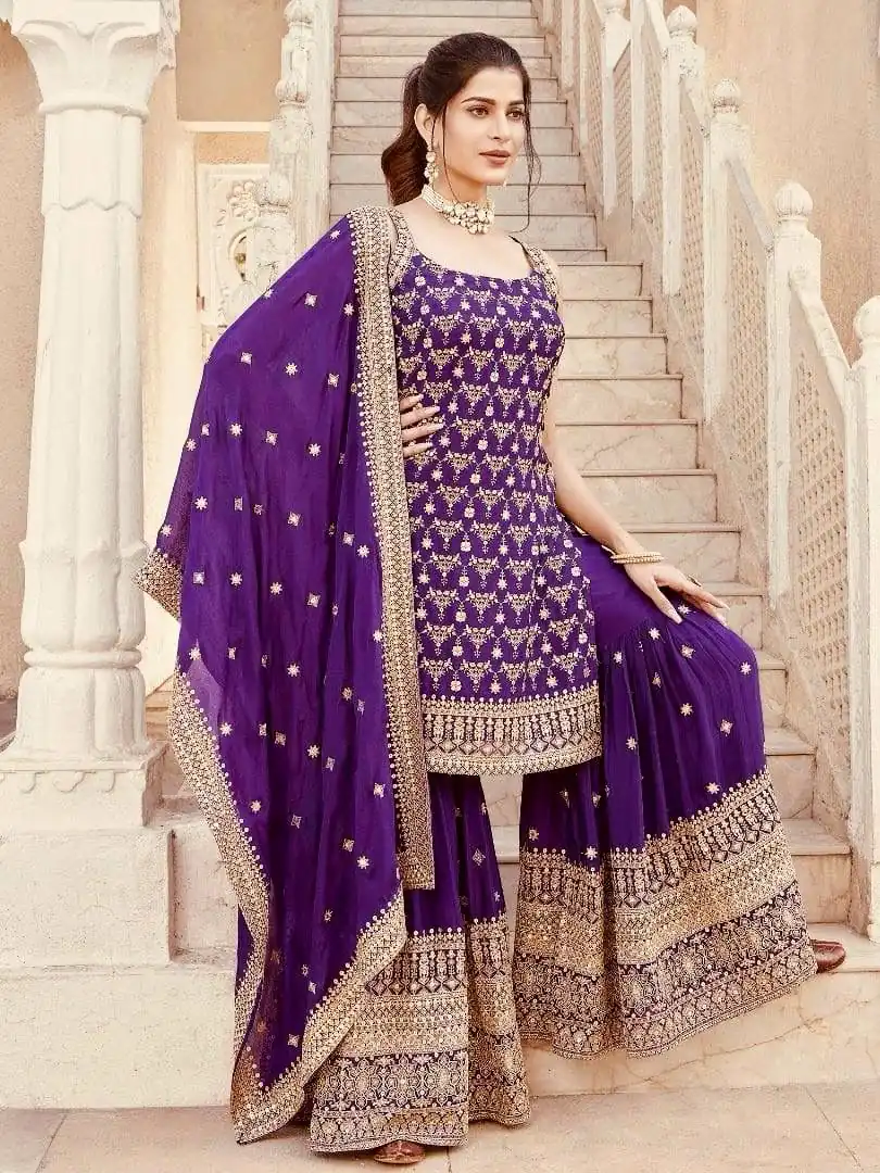 RTC 5892 Purple Faux Georgette Salwar Suit Perfect for Wedding, Party, Durga Puja, Mehendi, Baby Shower – . Festive Deal ₹2549. Delivery 4-6 Working D | Jump Suits, Tops & Bottoms, Track Suits, Trendy Wear, Salwar suit, Designer Suits, Casual Suits, Creative suits, Palazzo Suits, Party Wear Suits, Patiala Suits, Straight Suits