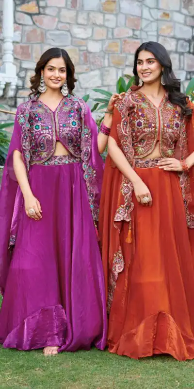Ram 141 Purple Fendy Silk Lehenga Choli with Embroidery Work. Available at ₹3099 only. Delivery 4-6 Working Days. Shop now. | Lehenga, Bollywood Lehenga, Creative Lehenga, Designer Lehenga, Embroidered Lehenga, Party Wear Lehenga