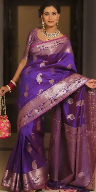 KPR 276 Purple in Soft Lichi Silk Lace Border & Lace Work Saree . Available at ₹1499 only. Delivery 4-6 Working Days. Shop now. | Sarees, Bollywood Sarees, Creative Sarees, Designer Sarees, Embroidered Sarees, Ethnic Saree, Modern Digital sarees, Party Wear Sarees