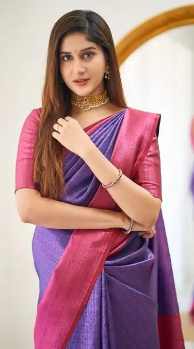 KPR 177 Purple in Soft Lichi Silk Jacquard Work Designer Work Saree . Now at just ₹1449. Delivery 4-6 Working Days. Shop now. | Sarees, Bollywood Sarees, Creative Sarees, Designer Sarees, Embroidered Sarees, Ethnic Saree, Modern Digital sarees, Party Wear Sarees