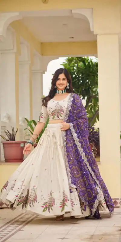 Ram 102 Purple Color Pure Tissue silk Lehenga Choli with Embroidery Work. Grab it for ₹3249. Delivery 4-6 Working Days. Shop now. | Lehenga, Bollywood Lehenga, Creative Lehenga, Designer Lehenga, Embroidered Lehenga, Party Wear Lehenga