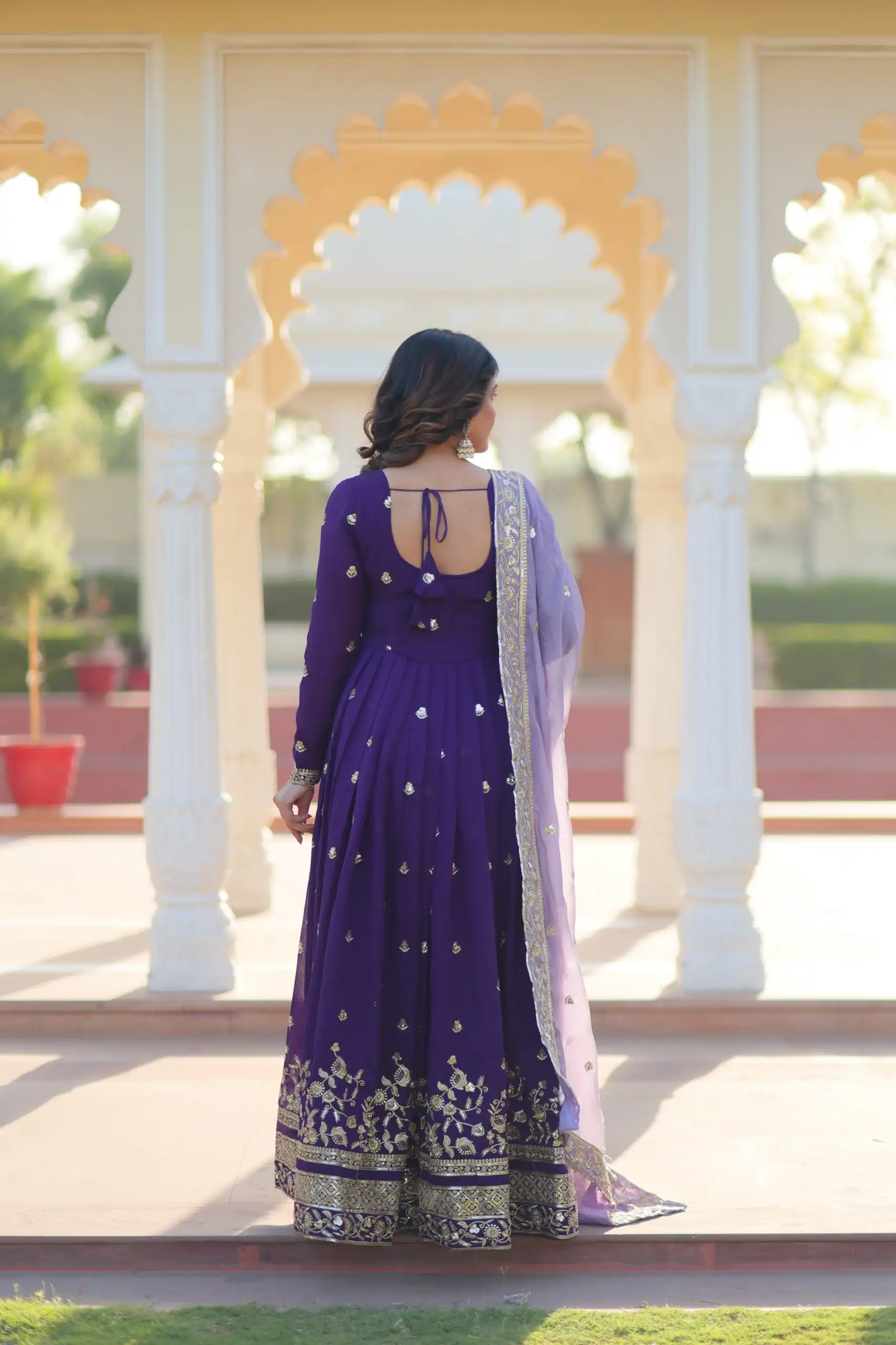 KA 1206 Purple in Star GeorgetteFandy Zari Work & Embroidery Work Gown . Introductory Price ₹2549. Delivery 4-6 Working Days. Shop now. | Gowns, Bollywood Gowns, Creative Gowns, Designer Gowns, Embroidered Gowns, Party Wear Gowns
