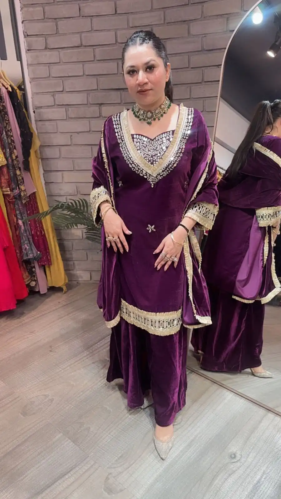 LG 2044 Purple in Velvet Mirror Work & Embroidery Work Salwar Suit . Best Price ₹2599. Delivery 4-6 Working Days. Shop now. | Jump Suits, Tops & Bottoms, Track Suits, Trendy Wear, Salwar suit, Designer Suits, Casual Suits, Creative suits, Palazzo Suits, Party Wear Suits, Patiala Suits, Straight Suits
