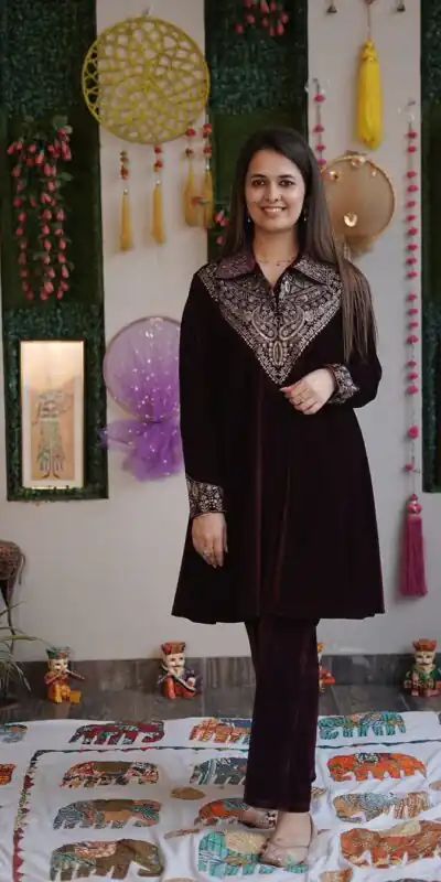 BE 413 Purple Color Velvet Salwar Suit with Embroidery Work. Wedding, Party, Festive, Events, Special Price ₹1799. Delivery 4-6 Working Days. Shop now. | Jump Suits, Tops & Bottoms, Track Suits, Trendy Wear, Salwar suit, Designer Suits, Casual Suits, Creative suits, Palazzo Suits, Party Wear Suits, Patiala Suits, Straight Suits