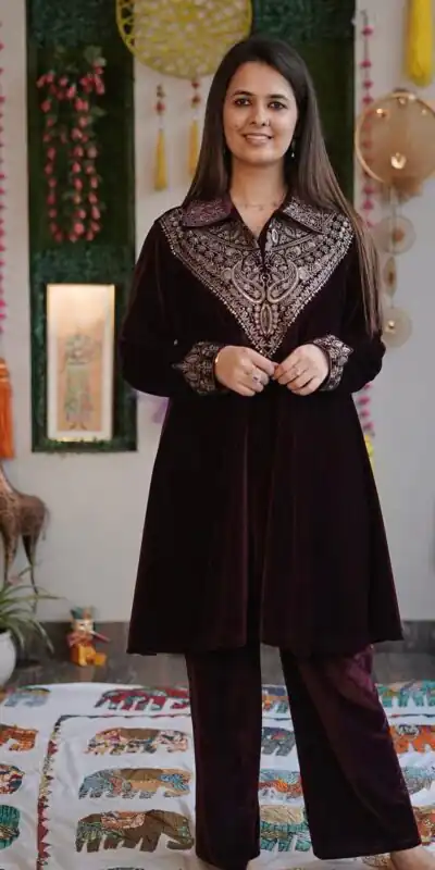 BE 413 Purple Color Velvet Salwar Suit with Embroidery Work. Wedding, Party, Festive, Events, Special Price ₹1799. Delivery 4-6 Working Days. Shop now. | Jump Suits, Tops & Bottoms, Track Suits, Trendy Wear, Salwar suit, Designer Suits, Casual Suits, Creative suits, Palazzo Suits, Party Wear Suits, Patiala Suits, Straight Suits