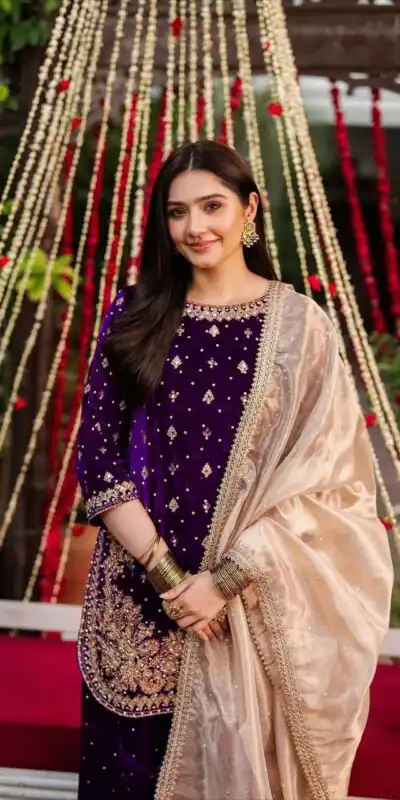 KD 1536 Purple Viscose Velvet Thread Sequence Work Salwar Suit Wedding, Party, Festive, Events, Special Price ₹2399. Delivery 4-6 Working Days. Shop now. | Jump Suits, Tops & Bottoms, Track Suits, Trendy Wear, Salwar suit, Designer Suits, Casual Suits, Creative suits, Palazzo Suits, Party Wear Suits, Patiala Suits, Straight Suits