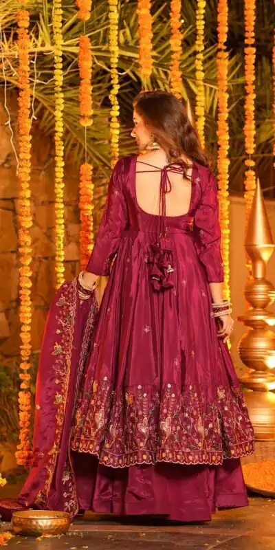 KD 1556 Rani Pink Natural Crap Silk Salwar Suit Perfect for Wedding, Party, Karwa Chauth, Raksha Bandhan, Engagement – . Grab it for ₹2549. Delive | Jump Suits, Salwar suit, Designer Suits, Casual Suits, Creative suits, Palazzo Suits, Party Wear Suits, Patiala Suits, Straight Suits