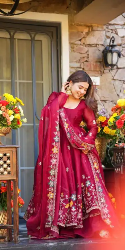 KD 1559 Rani Pink with Designer Work Organza Silk Salwar Suit . Exclusive Offer ₹2599. Delivery 4-6 Working Days. Shop now. | Jump Suits, Tops & Bottoms, Track Suits, Trendy Wear, Salwar suit, Designer Suits, Casual Suits, Creative suits, Palazzo Suits, Party Wear Suits, Patiala Suits, Straight Suits