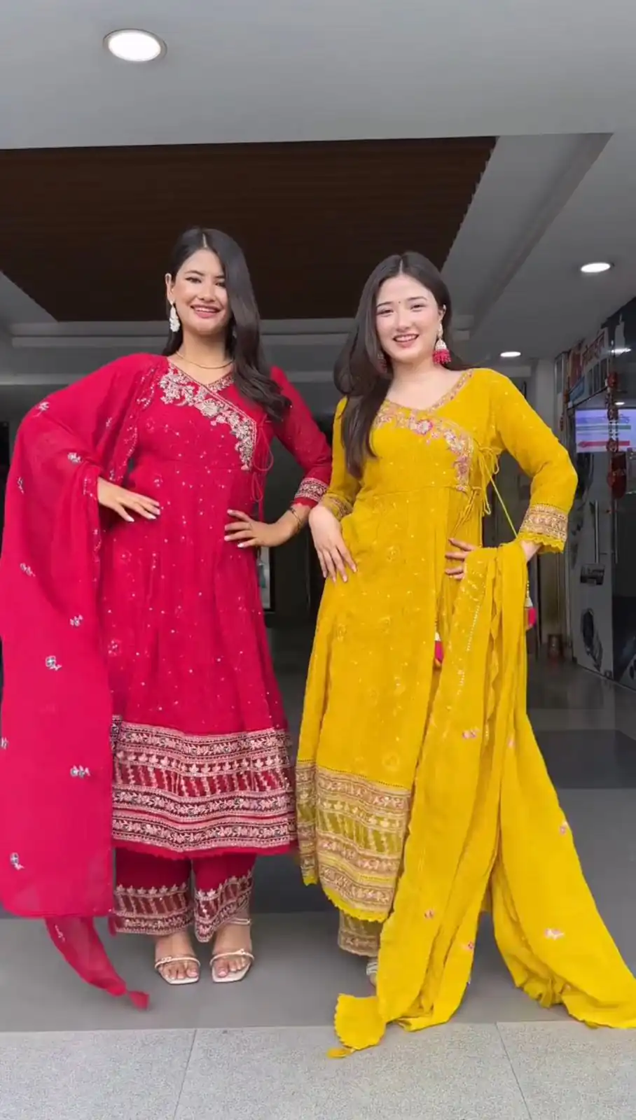 ST 1138 Red in Color Faux Georgette Embroidery Work Salwar Suit . Festive Deal ₹2099. Delivery 4-6 Working Days. Shop now. | Jump Suits, Tops & Bottoms, Track Suits, Trendy Wear, Salwar suit, Designer Suits, Casual Suits, Creative suits, Palazzo Suits, Party Wear Suits, Patiala Suits, Straight Suits