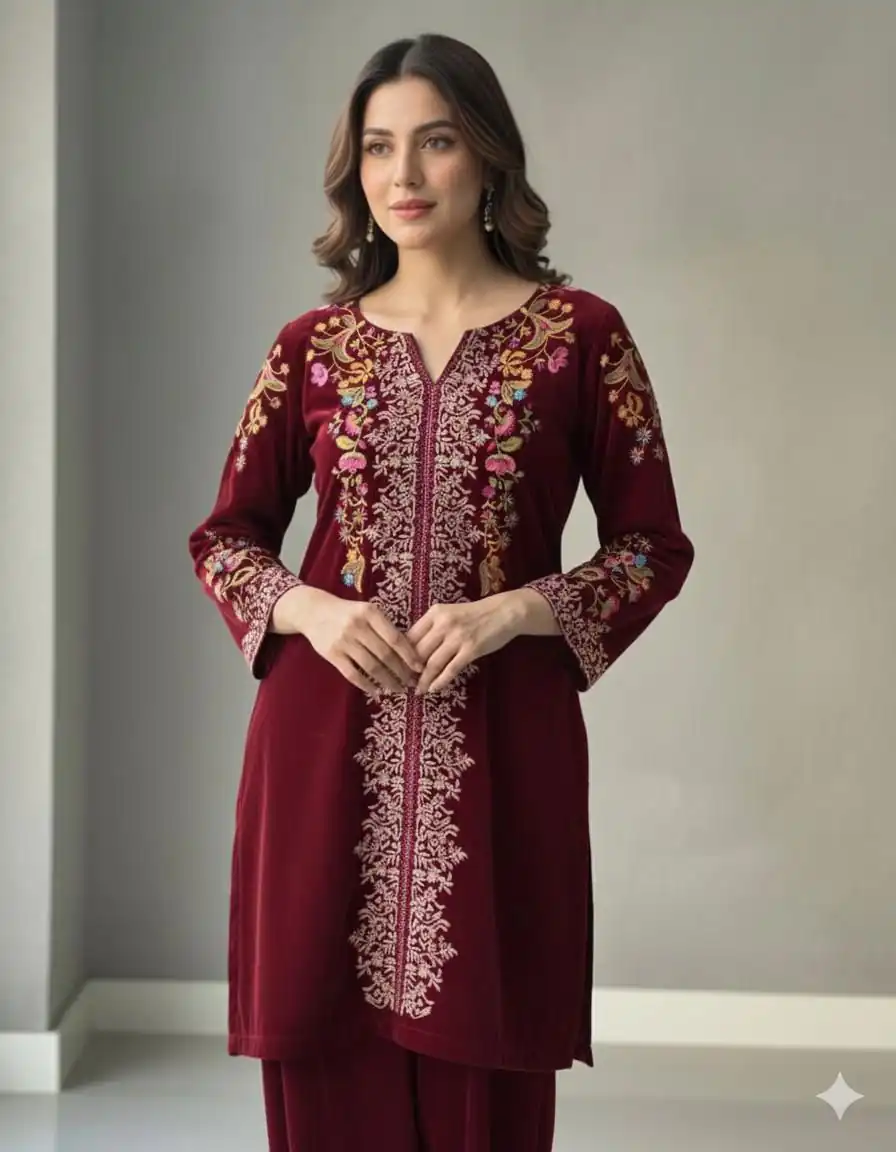 BE 426 Red Color Velvet Salwar Suit with Embroidery Work. Wedding, Party, Festive, Events Available at ₹1799 only. Delivery 4-6 Working Days. Shop now. | Jump Suits, Tops & Bottoms, Track Suits, Trendy Wear, Salwar suit, Designer Suits, Casual Suits, Creative suits, Palazzo Suits, Party Wear Suits, Patiala Suits, Straight Suits