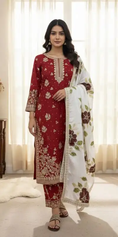 SRK 5315 Red Organza SILK Salwar Suit Perfect for Wedding, Party, Lohri, Ethnic Day, Eid – . Affordable Price ₹2499. Delivery 4-6 Working Days. | Jump Suits, Tops & Bottoms, Track Suits, Trendy Wear, Salwar suit, Designer Suits, Casual Suits, Creative suits, Palazzo Suits, Party Wear Suits, Patiala Suits, Straight Suits