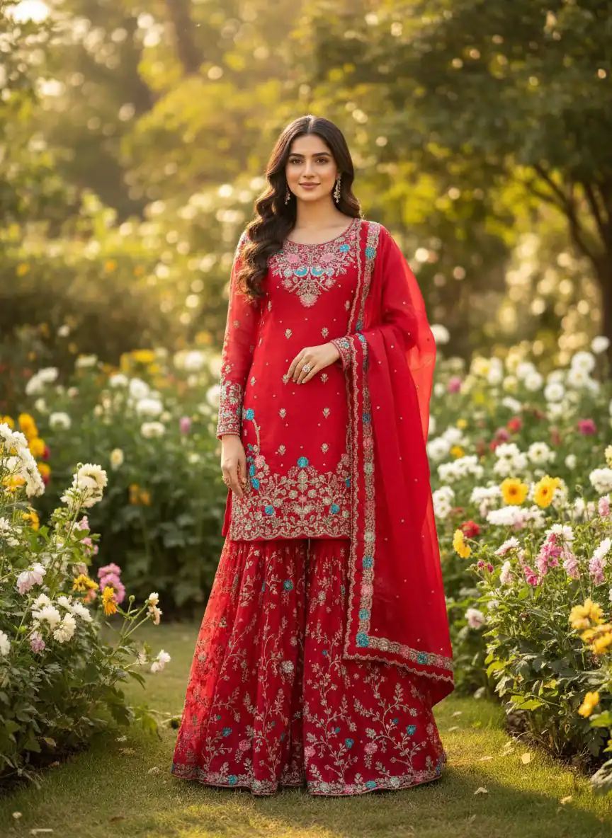 RTC 5956 Red Organza Silk Salwar Suit Perfect for Wedding, Party, Mehendi, Lohri, Housewarming – . Special Price ₹3049. Delivery 4-6 Working Days. | Jump Suits, Tops & Bottoms, Track Suits, Trendy Wear, Salwar suit, Designer Suits, Casual Suits, Creative suits, Palazzo Suits, Party Wear Suits, Patiala Suits, Straight Suits