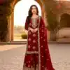 AD 219 Red in Pure Organza Silk Embroidery Work & Cut Work Salwar Suit . Exclusive Offer ₹2499. Delivery 4-6 Working Days. Shop now. | Jump Suits, Tops & Bottoms, Track Suits, Trendy Wear, Salwar suit, Designer Suits, Casual Suits, Creative suits, Palazzo Suits, Party Wear Suits, Patiala Suits, Straight Suits