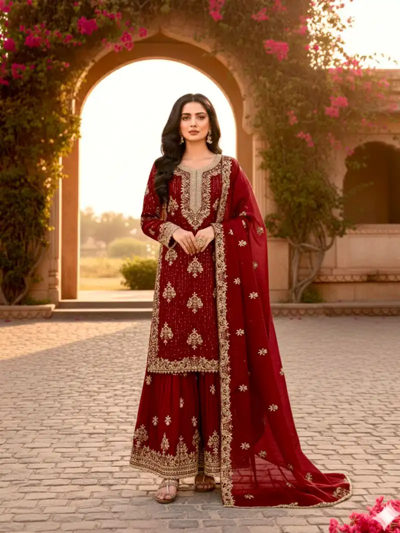 AD 219 Red in Pure Organza Silk Embroidery Work & Cut Work Salwar Suit . Exclusive Offer ₹2499. Delivery 4-6 Working Days. Shop now. | Jump Suits, Tops & Bottoms, Track Suits, Trendy Wear, Salwar suit, Designer Suits, Casual Suits, Creative suits, Palazzo Suits, Party Wear Suits, Patiala Suits, Straight Suits