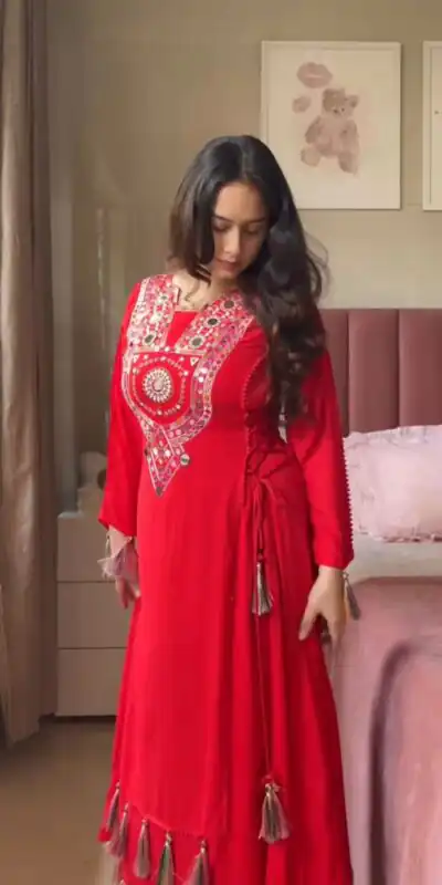 KD 1516 Red Red Rayon Thread With Real Mirror Work Salwar Suit. Wedding, Party, Festive, Events, Best Price ₹1999. Delivery 4-6 Working Days. Shop now. | Jump Suits, Tops & Bottoms, Track Suits, Trendy Wear, Salwar suit, Designer Suits, Casual Suits, Creative suits, Palazzo Suits, Party Wear Suits, Patiala Suits, Straight Suits