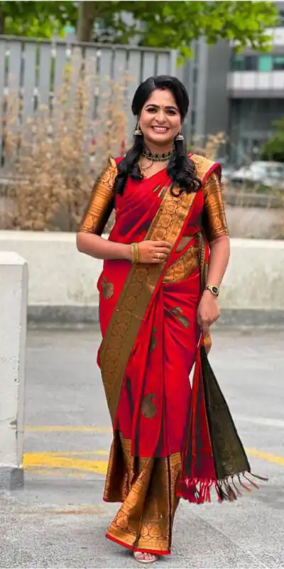 KPR 145 Red Soft Lichi Silk Jacquard Work All Over Saree for Wedding, Party, Family Gatherings,, Pongal Introductory Price ₹1299. Delivery 4-6 Worki | Sarees, Bollywood Sarees, Creative Sarees, Designer Sarees, Embroidered Sarees, Ethnic Saree, Modern Digital sarees, Party Wear Sarees