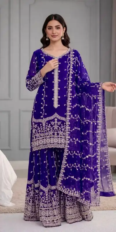 SSR 533 Royal Blue Color Fendy Silk Salwar Suit with Embroidery Work. Affordable Price ₹2149. Delivery 4-6 Working Days. Shop now. | Jump Suits, Salwar suit, Designer Suits, Casual Suits, Creative suits, Palazzo Suits, Party Wear Suits, Patiala Suits, Straight Suits