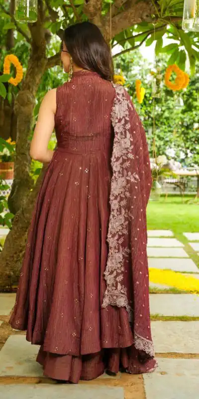 LG 2046 Rust Crunchy Salwar Suit with Embroidery Work. Wedding, Party, Festive, Events, Exclusive Offer ₹2099. Delivery 4-6 Working Days. Shop now. | Jump Suits, Tops & Bottoms, Track Suits, Trendy Wear, Salwar suit, Designer Suits, Casual Suits, Creative suits, Palazzo Suits, Party Wear Suits, Patiala Suits, Straight Suits