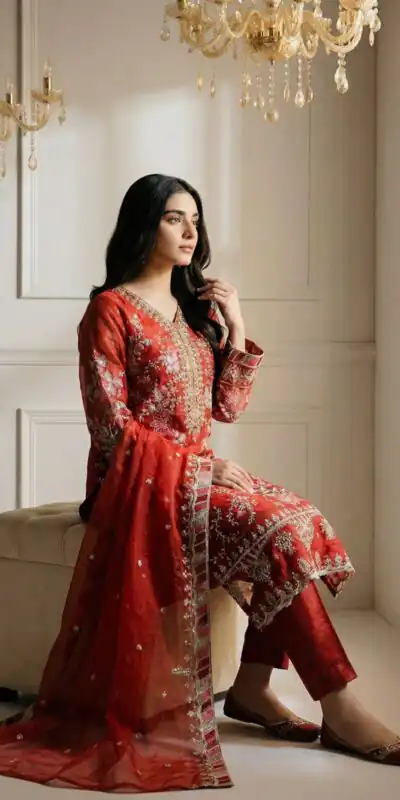 SRK 5321 Rust Crunchy Silk Salwar Suit Perfect for Wedding, Party, Eid, Sangeet, Cultural Events – . Exclusive Offer ₹2499. Delivery 4-6 Working Days. | Jump Suits, Salwar suit, Designer Suits, Casual Suits, Creative suits, Palazzo Suits, Party Wear Suits, Patiala Suits, Straight Suits