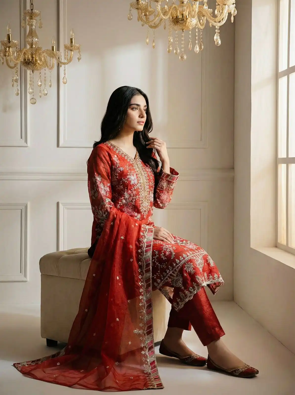 SRK 5321 Rust Crunchy Silk Salwar Suit Perfect for Wedding, Party, Eid, Sangeet, Cultural Events – . Exclusive Offer ₹2499. Delivery 4-6 Working Days. | Jump Suits, Salwar suit, Designer Suits, Casual Suits, Creative suits, Palazzo Suits, Party Wear Suits, Patiala Suits, Straight Suits