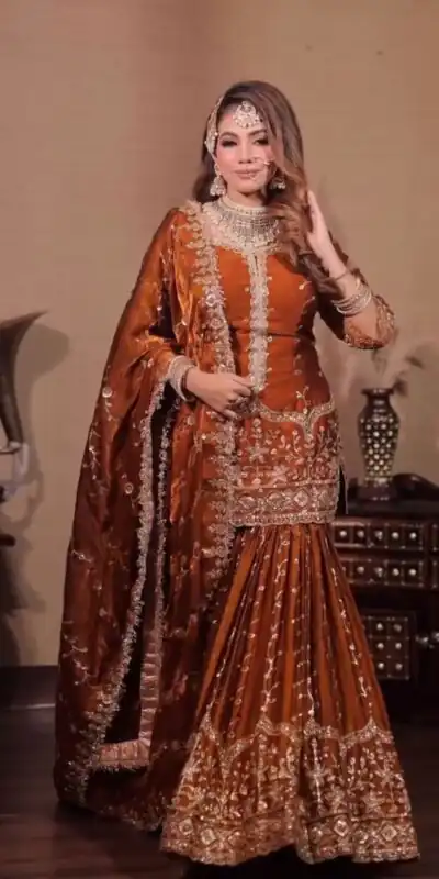 SSR 533 Rust Color Fendy Silk Salwar Suit with Embroidery Work. Affordable Price ₹2149. Delivery 4-6 Working Days. Shop now. | Jump Suits, Salwar suit, Designer Suits, Casual Suits, Creative suits, Palazzo Suits, Party Wear Suits, Patiala Suits, Straight Suits
