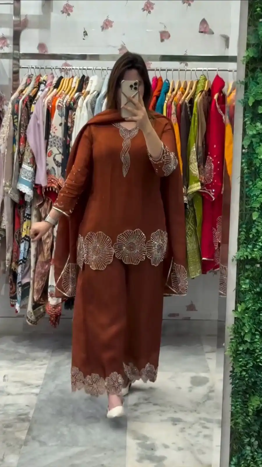 LG 2048 Rust in Rangoli Bead Work Salwar Suit . Wedding, Party, Festive, Events, Best Price ₹2049. Delivery 4-6 Working Days. Shop now. | Jump Suits, Tops & Bottoms, Track Suits, Trendy Wear, Salwar suit, Designer Suits, Casual Suits, Creative suits, Palazzo Suits, Party Wear Suits, Patiala Suits, Straight Suits