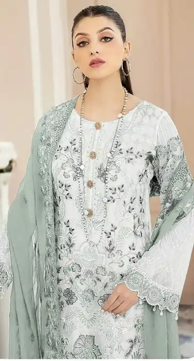 DS SF 123 Sea Green Georgette Salwar Suit Perfect for Wedding, Party, Family Gatherings, Lohri, Mehendi – . Now at just ₹1949. Delivery 4-6 Working Days. | Jump Suits, Tops & Bottoms, Track Suits, Trendy Wear, Salwar suit, Designer Suits, Casual Suits, Creative suits, Palazzo Suits, Party Wear Suits, Patiala Suits, Straight Suits