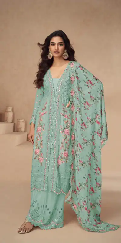 FC 10154 Sea Green Color Vichitra Salwar Suit with Embroidery Work. Special Price ₹3349. Delivery 4-6 Working Days. Shop now. | Jump Suits, Tops & Bottoms, Track Suits, Trendy Wear, Salwar suit, Designer Suits, Casual Suits, Creative suits, Palazzo Suits, Party Wear Suits, Patiala Suits, Straight Suits