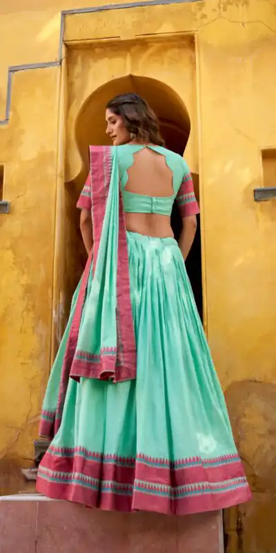 LNB 1901 Sky Blue Pure Chanderi Lehenga Choli with Embroidery Work & Thread Embroidery. Introductory Price ₹2399. Delivery 4-6 Working Days. Shop now. | Lehenga, Bollywood Lehenga, Creative Lehenga, Designer Lehenga, Embroidered Lehenga, Party Wear Lehenga