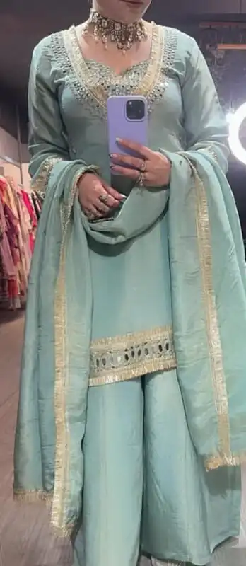 LG 2015 Sky Blue Cosmos Salwar Suit Perfect for Wedding, Party, Karwa Chauth, Eid, Holi – . Exclusive Offer ₹2099. Delivery 4-6 Working Days. Shop now. | Jump Suits, Salwar suit, Designer Suits, Casual Suits, Creative suits, Palazzo Suits, Party Wear Suits, Patiala Suits, Straight Suits