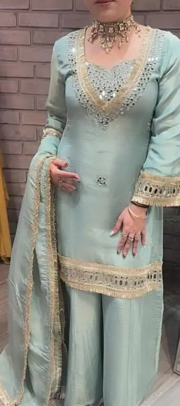 LG 2015 Sky Blue Cosmos Salwar Suit Perfect for Wedding, Party, Karwa Chauth, Eid, Holi – . Exclusive Offer ₹2099. Delivery 4-6 Working Days. Shop now. | Jump Suits, Salwar suit, Designer Suits, Casual Suits, Creative suits, Palazzo Suits, Party Wear Suits, Patiala Suits, Straight Suits