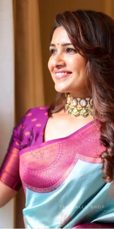 KPR 133 Sky Blue Color Soft Lichi Silk Saree with Designer Work. Exclusive Offer ₹1399. Delivery 4-6 Working Days. Shop now. | Sarees, Bollywood Sarees, Creative Sarees, Designer Sarees, Embroidered Sarees, Ethnic Saree, Modern Digital sarees, Party Wear Sarees