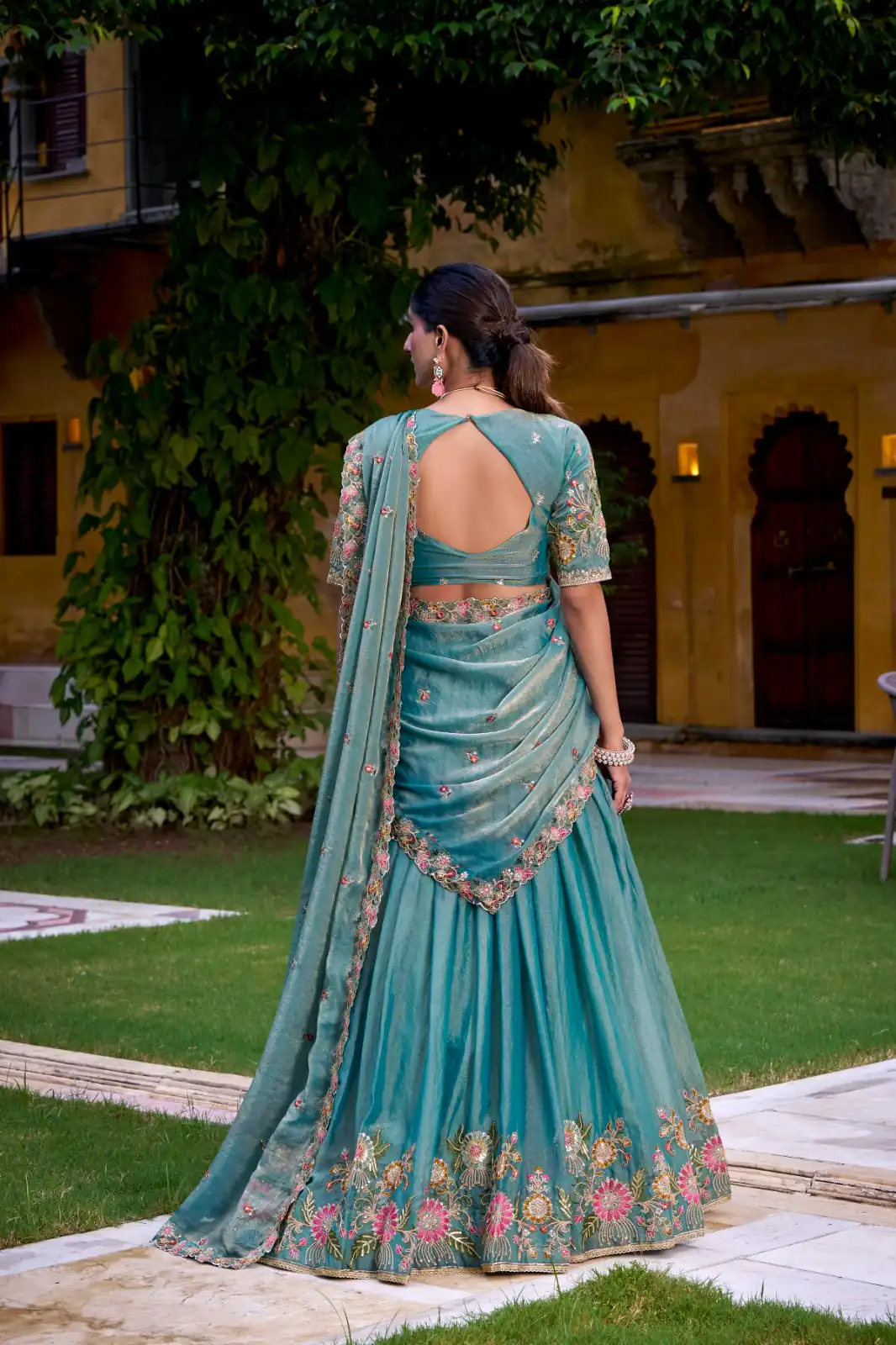 LNB 1450 Sky Blue in Zari Shimmer Embroidery Work & Zari Work Lehenga Choli . Grab it for ₹3599. Delivery 4-6 Working Days. Shop now. | Lehenga, Bollywood Lehenga, Creative Lehenga, Designer Lehenga, Embroidered Lehenga, Party Wear Lehenga