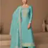 FC 9522 Sky Blue Vichitra Salwar Suitwith Embroidery Work & Stone Work. Exclusive Offer ₹2499. Delivery 4-6 Working Days. Shop now. | Jump Suits, Tops & Bottoms, Track Suits, Trendy Wear, Salwar suit, Designer Suits, Casual Suits, Creative suits, Palazzo Suits, Party Wear Suits, Patiala Suits, Straight Suits