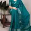 YNF 7916 Teal Chinon Saree with Zari Work. Wedding, Party, Festive, Events Festive Deal ₹1699. Delivery 4-6 Working Days. Shop now. | Sarees, Bollywood Sarees, Creative Sarees, Designer Sarees, Embroidered Sarees, Ethnic Saree, Modern Digital sarees, Party Wear Sarees