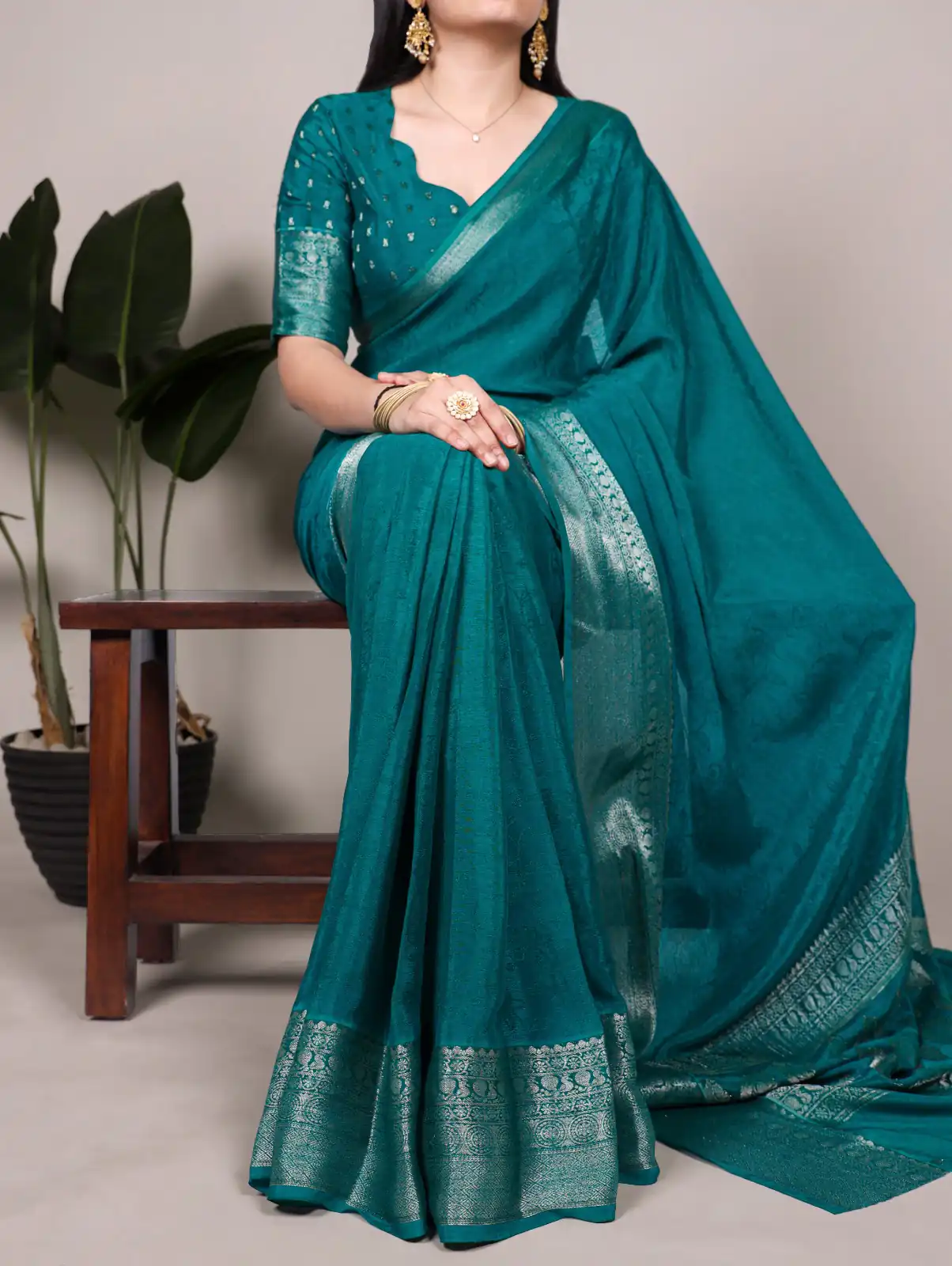 YNF 7916 Teal Chinon Saree with Zari Work. Wedding, Party, Festive, Events Festive Deal ₹1699. Delivery 4-6 Working Days. Shop now. | Sarees, Bollywood Sarees, Creative Sarees, Designer Sarees, Embroidered Sarees, Ethnic Saree, Modern Digital sarees, Party Wear Sarees