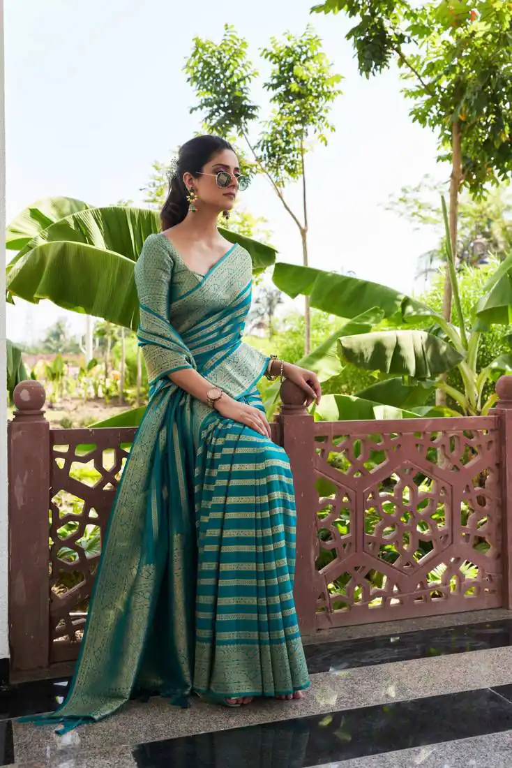 KPR 232 Teal Soft Lichi Silk Saree Perfect for Wedding, Party, Anniversary, Sangeet, Baby Shower – . Now at just ₹1399. Delivery 4-6 Working Days. Shop n | Sarees, Bollywood Sarees, Creative Sarees, Designer Sarees, Embroidered Sarees, Ethnic Saree, Modern Digital sarees, Party Wear Sarees