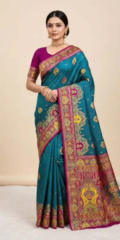MB 56 Teal in Color Paithani Silk Lace Border & Lace Work Saree . Special Price ₹2399. Delivery 4-6 Working Days. Shop now. | Sarees, Bollywood Sarees, Creative Sarees, Designer Sarees, Embroidered Sarees, Ethnic Saree, Modern Digital sarees, Party Wear Sarees