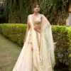 LNB 1445 White Chanda Silk Lehenga Choli with Sequins Work & Embroidery Work. Grab it for ₹3399. Delivery 4-6 Working Days. Shop now. | Lehenga, Bollywood Lehenga, Creative Lehenga, Designer Lehenga, Embroidered Lehenga, Party Wear Lehenga