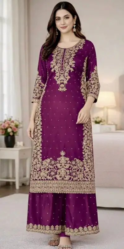 SSR 535 Wine Color in Organza Silk Embroidery Work Salwar Suit . Available at ₹2399 only. Delivery 4-6 Working Days. Shop now. | Jump Suits, Tops & Bottoms, Track Suits, Trendy Wear, Salwar suit, Designer Suits, Casual Suits, Creative suits, Palazzo Suits, Party Wear Suits, Patiala Suits, Straight Suits