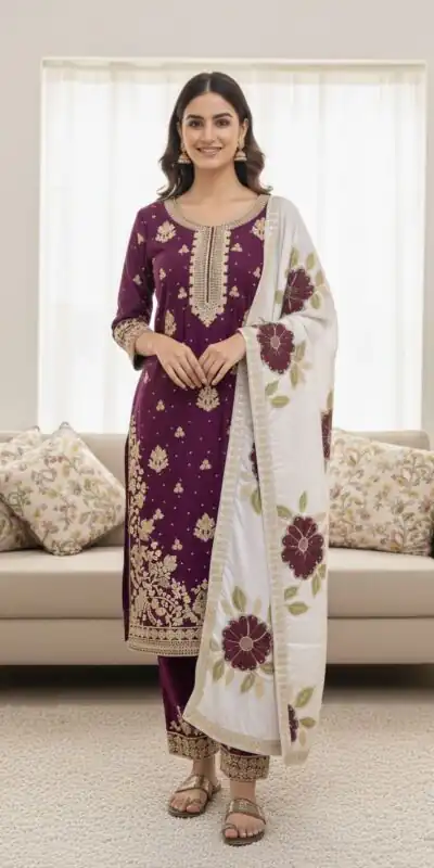 SRK 5315 Wine Organza SILK Salwar Suit Perfect for Wedding, Party, Lohri, Ethnic Day, Eid – . Affordable Price ₹2499. Delivery 4-6 Working Days. | Jump Suits, Tops & Bottoms, Track Suits, Trendy Wear, Salwar suit, Designer Suits, Casual Suits, Creative suits, Palazzo Suits, Party Wear Suits, Patiala Suits, Straight Suits