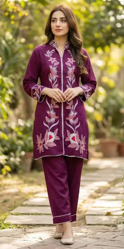 Kurti INLI Libas Wine in Rayon Embroidery Work . Wedding, Party, Festive, EventsGet it for ₹1599. Delivery 4-6 Working Days. Shop now. | Kurti, Bollywood Kurti, Creative Kurtis, Designer Kurti, Party Wear Kurti, Selfie Kurti