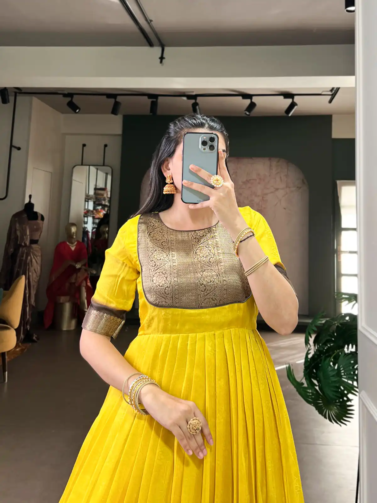 YNF 5012 Yellow Mass Mello Gown with Zari Work. Available at ₹1799 only. Wedding, Party, Festive, Events Delivery 4-6 Working Days. Shop now. | Gowns, Bollywood Gowns, Creative Gowns, Designer Gowns, Embroidered Gowns, Party Wear Gowns