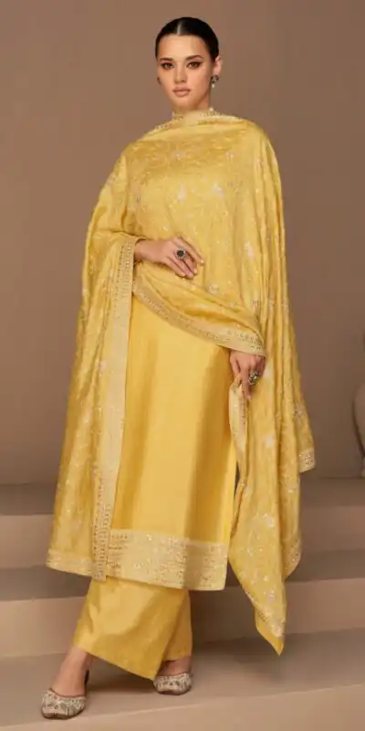 FC 9522 Yellow Vichitra Salwar Suitwith Embroidery Work & Stone Work. Exclusive Offer ₹2499. Delivery 4-6 Working Days. Shop now. | Jump Suits, Tops & Bottoms, Track Suits, Trendy Wear, Salwar suit, Designer Suits, Casual Suits, Creative suits, Palazzo Suits, Party Wear Suits, Patiala Suits, Straight Suits