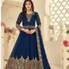 Navy Blue Georgette Stone Work Salwar Suit