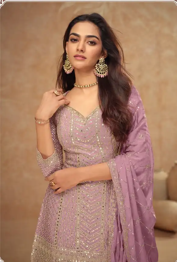 Onion Chinon Sequence Work Salwar Suit - Image 2