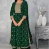 Green Georgette Sequence Work Salwar Suit