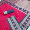 Pink Banarasi Silk Zari Lace Work Saree